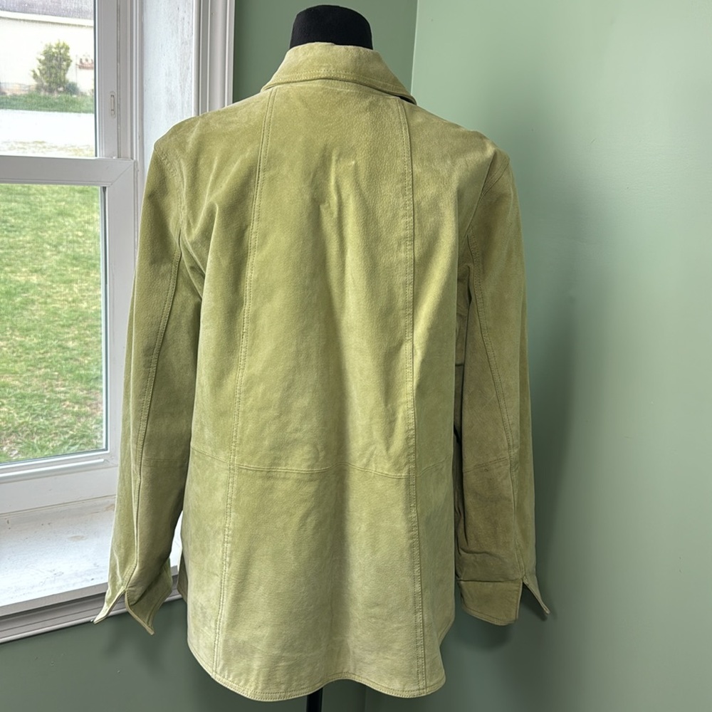 Cold water, Creek avocado green leather jacket X - Picture 4 of 9